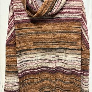 Ces Femme Multicolor Cowl Neck Sweater